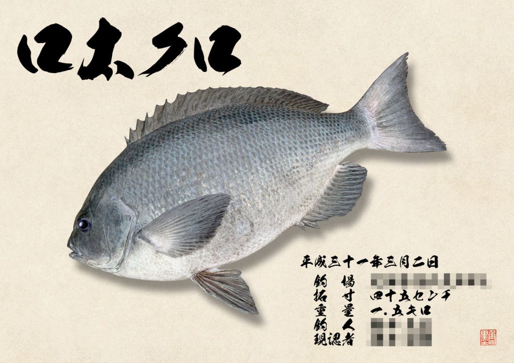 リアル魚拓(口太クロ)