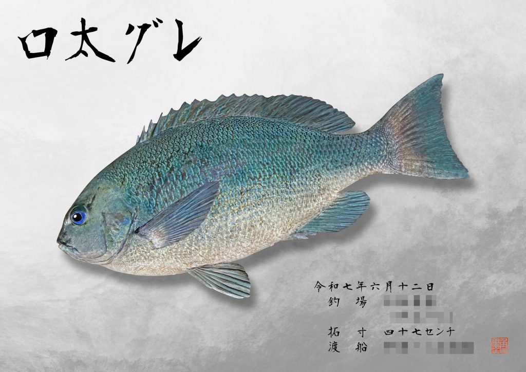 口太グレ（リアル魚拓）
